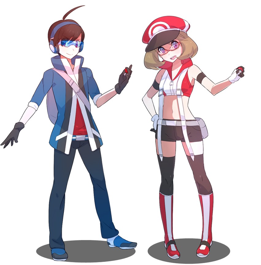 may and brendan (pokemon and 1 more) drawn by naso4