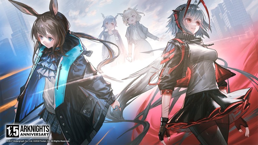 amiya, ch'en, w, and talulah (arknights) drawn by reoen
