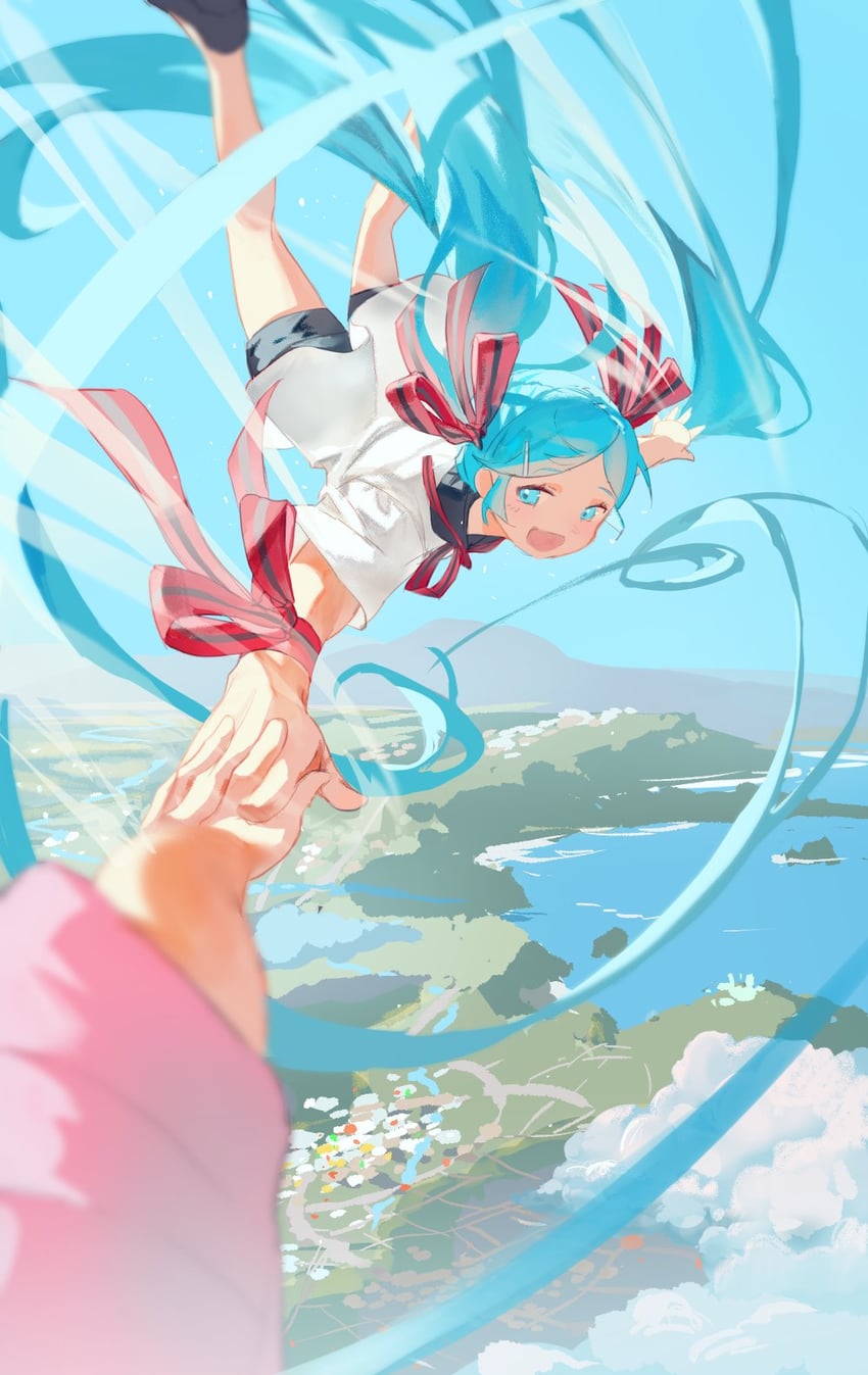 hatsune miku (vocaloid and 1 more) drawn by chi_chi3939