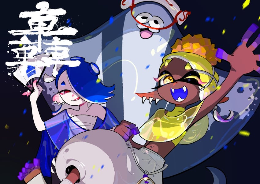 shiver, frye, and big man (splatoon and 1 more) drawn by soondeaguck