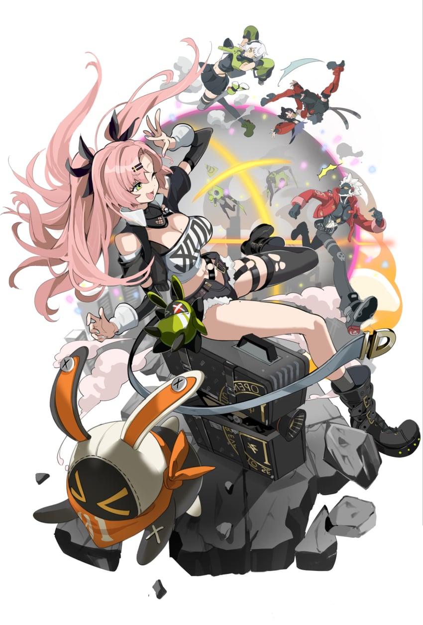 nicole demara, eous, anby demara, amillion, nekomiya mana, and 1 more (zenless zone zero) drawn by niihatigounana
