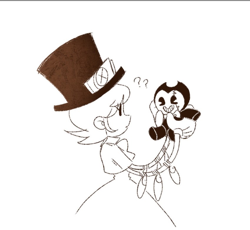 peacock and bendy (skullgirls and 1 more) drawn by pest_fox