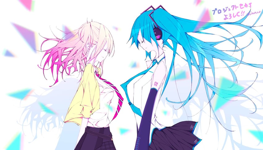hatsune miku and tenma saki (vocaloid and 1 more) drawn by shimano