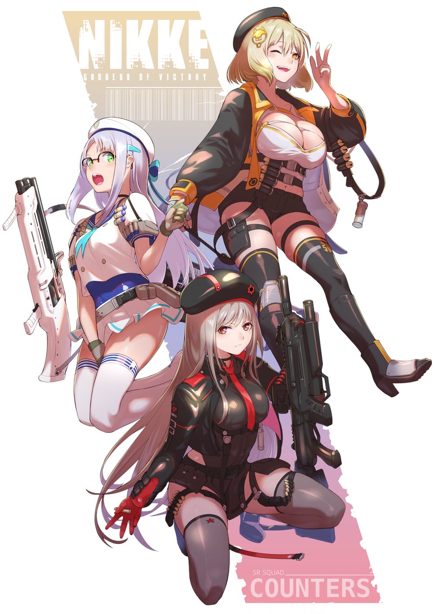 anis, rapi, and neon (goddess of victory: nikke) drawn by fune_(fune83ojj)