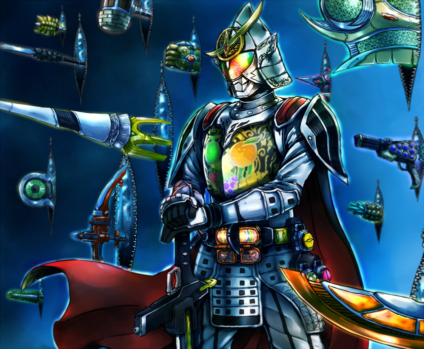 kamen rider gaim (fate and 3 more) drawn by yusuki_(fukumen)
