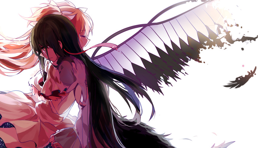 akemi homura, kaname madoka, ultimate madoka, and akuma homura (mahou shoujo madoka magica and 1 more) drawn by zgxuke