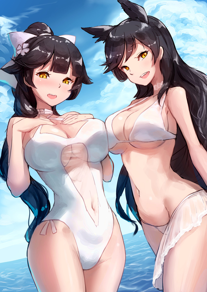 atago and takao (azur lane) drawn by sawawse