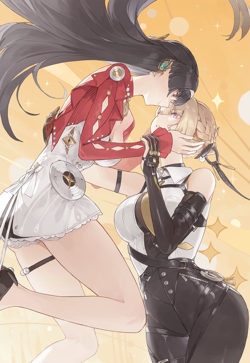evelyn chevalier and astra yao (zenless zone zero) drawn by cotta_(heleif)