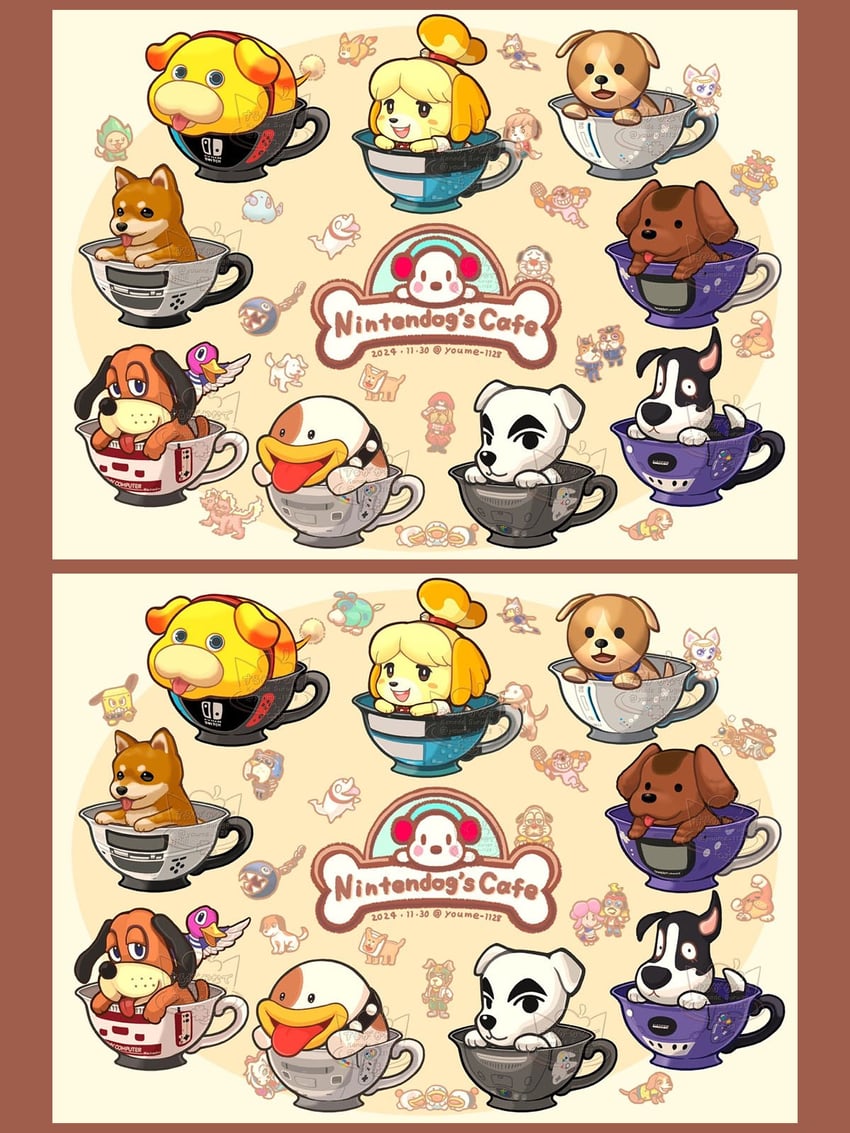 isabelle, chain chomp, oatchi, boney, dog, and 25 more (the legend of zelda and 26 more) drawn by suruga_kanade