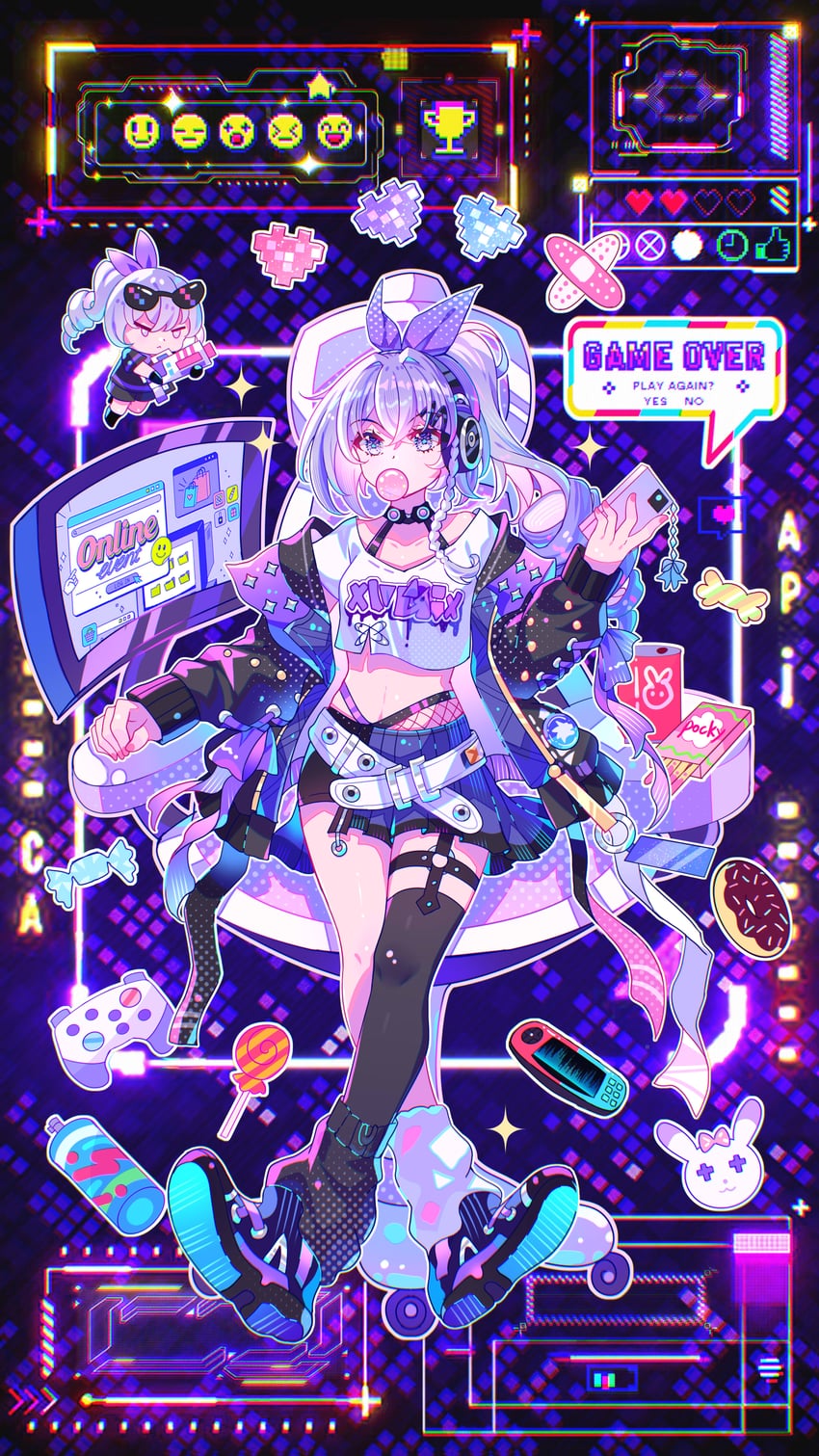 silver wolf (honkai and 1 more) drawn by viclim-monou