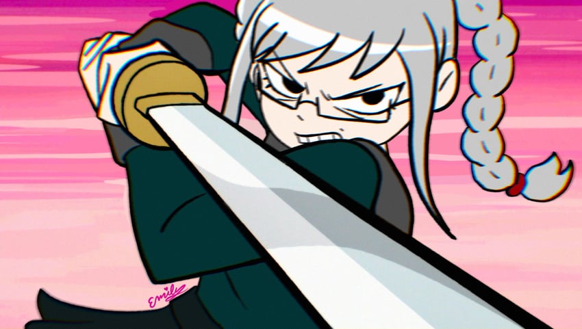 pekoyama peko and roxie richter (danganronpa and 3 more) drawn by spittyfishy