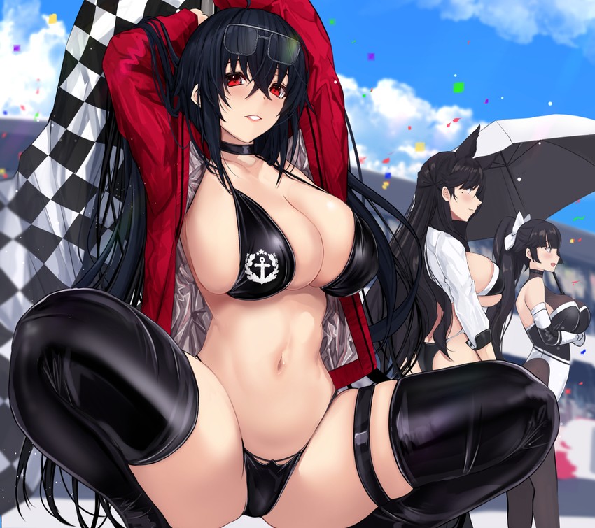 taihou, atago, and takao (azur lane) drawn by untue