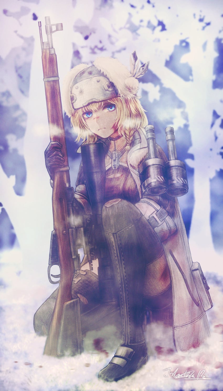 mosin-nagant (girls' frontline and 1 more) drawn by jhands_onpc