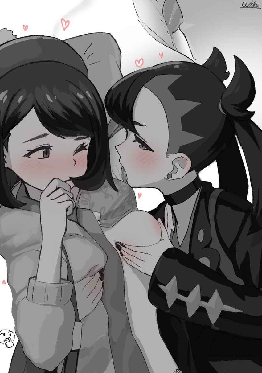 marnie and gloria (pokemon and 1 more) drawn by u-doku
