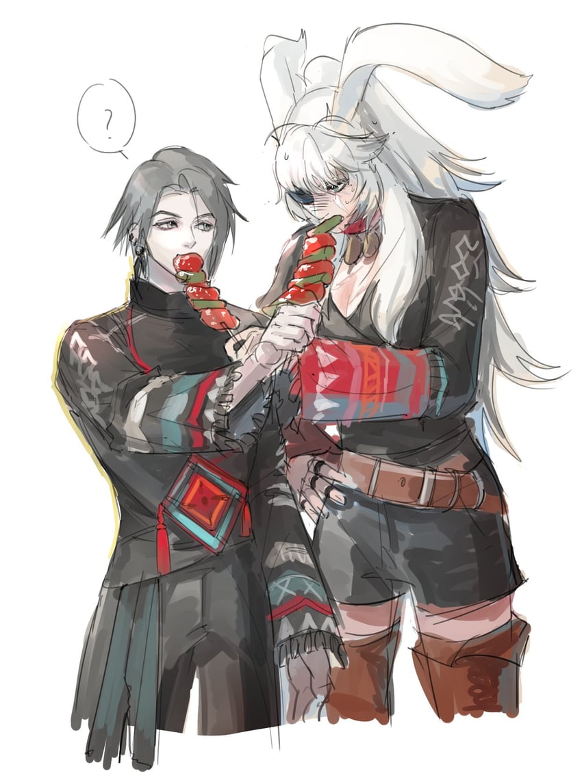 warrior of light and zero (final fantasy and 1 more) drawn by bib_bb_bib