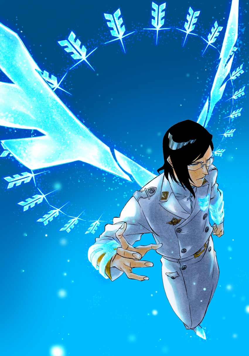 ishida uryuu (bleach and 1 more) drawn by ken'ichi_(ken1ro_u)