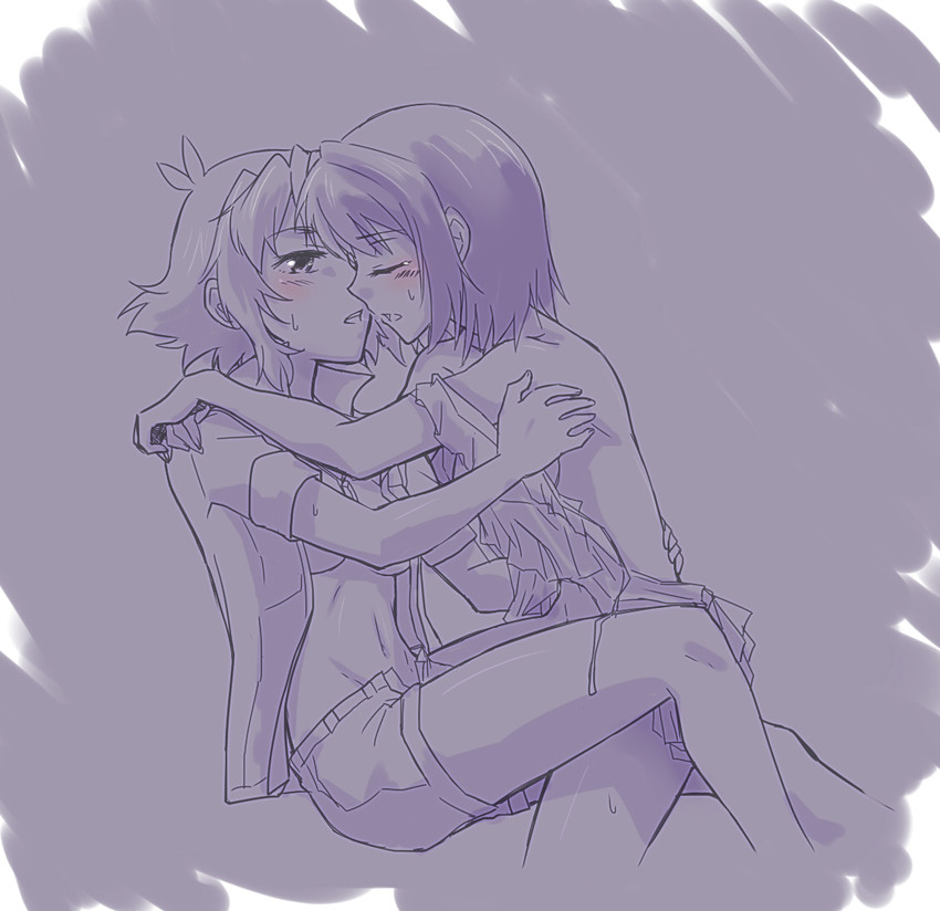 tachibana hibiki and kohinata miku (senki zesshou symphogear) drawn by stc