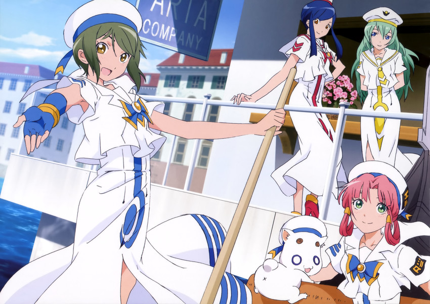 mizunashi akari, alice carroll, aika granzchesta, aria pokoteng, and aino ai (aria and 1 more)