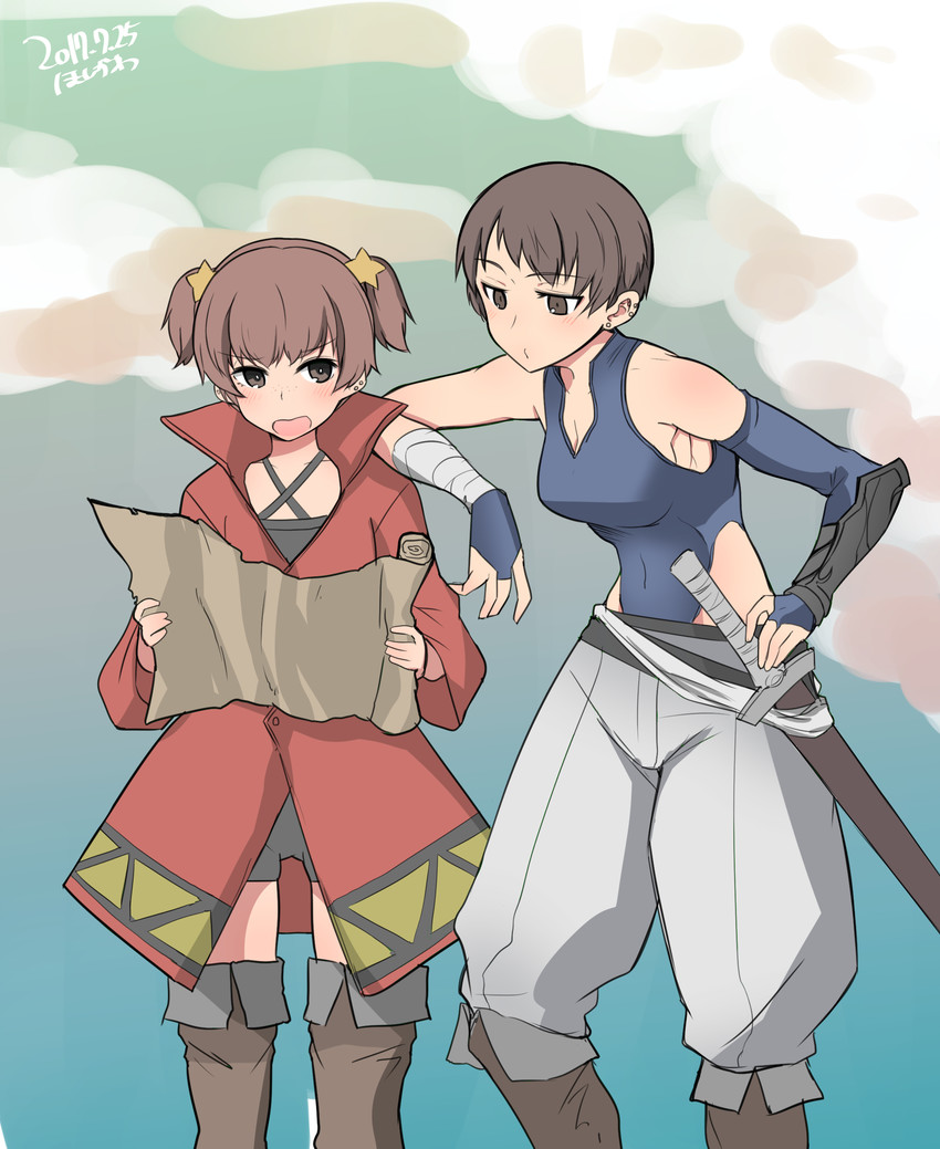 alisa and naomi (girls und panzer) drawn by hoshikawa_(hoshikawa_gusuku)