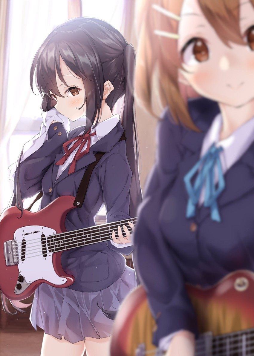 nakano azusa and hirasawa yui (k-on!) drawn by ukiwakisen