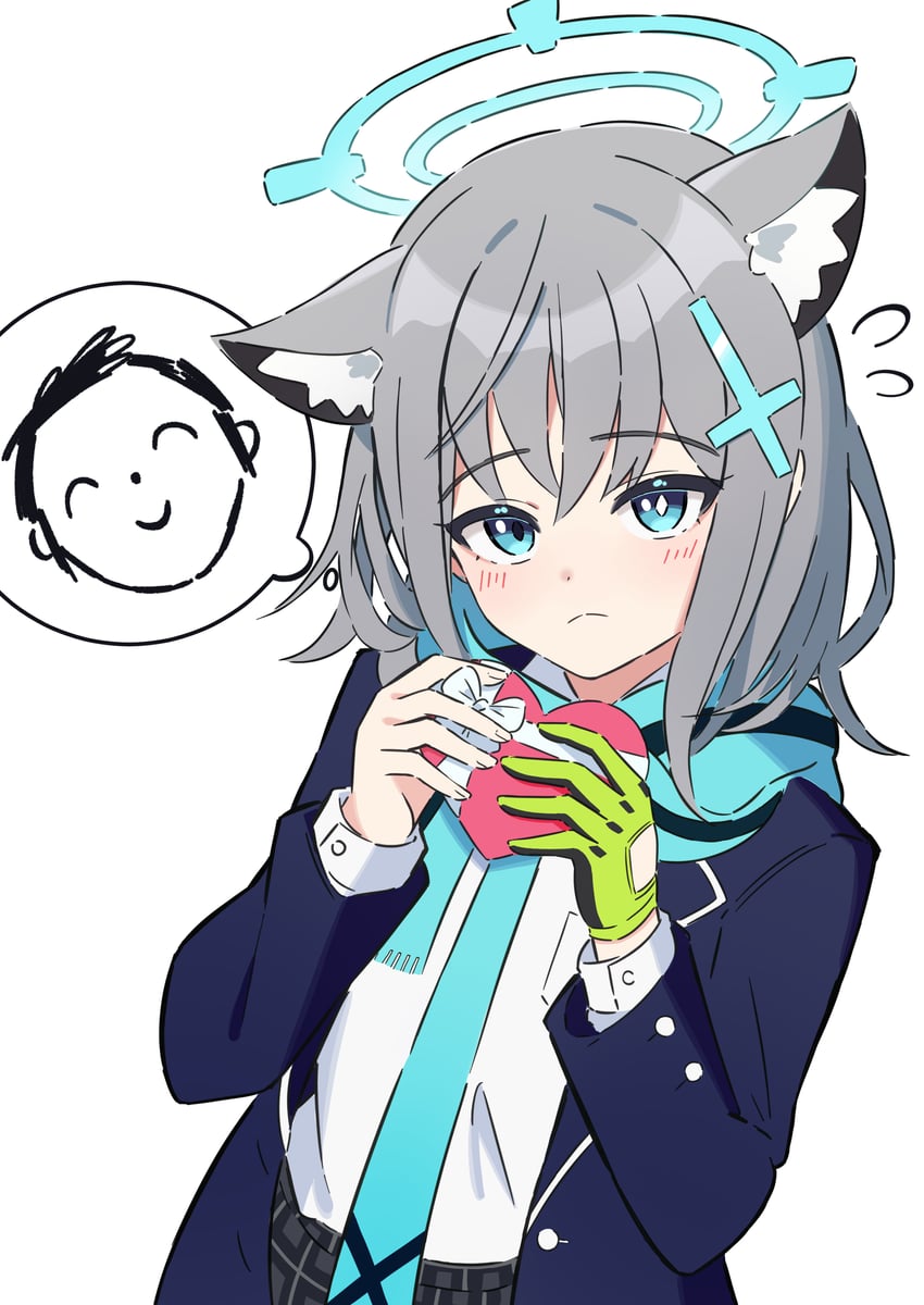 sensei, doodle sensei, and shiroko (blue archive) drawn by nak