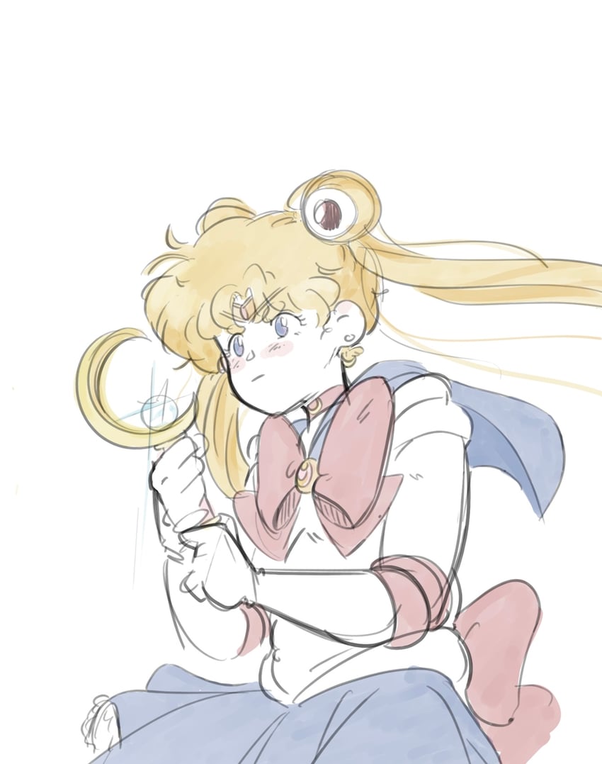 tsukino usagi and sailor moon (bishoujo senshi sailor moon) drawn by mercuri0ff