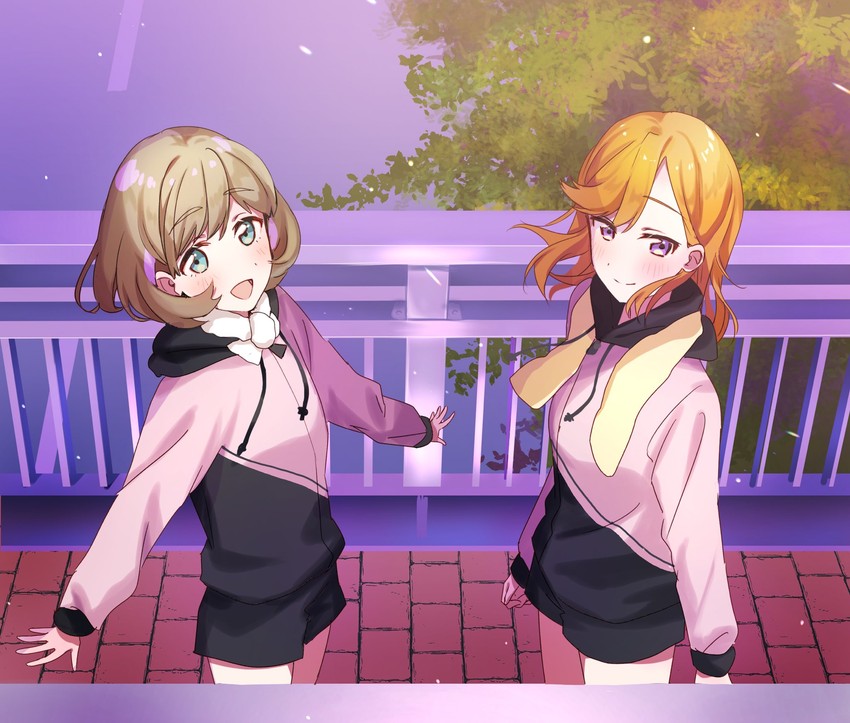 shibuya kanon and tang keke (love live! and 1 more) drawn by naarann