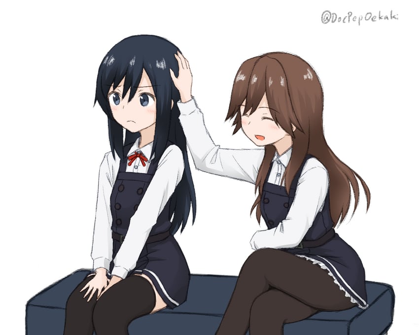 asashio, asashio kai ni, arashio, and arashio kai ni (kantai collection) drawn by doc_pep
