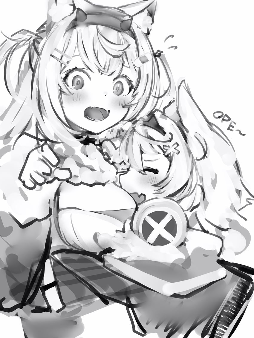 fuwawa abyssgard and mococo abyssgard (hololive and 1 more) drawn by nanashi_(nlo)