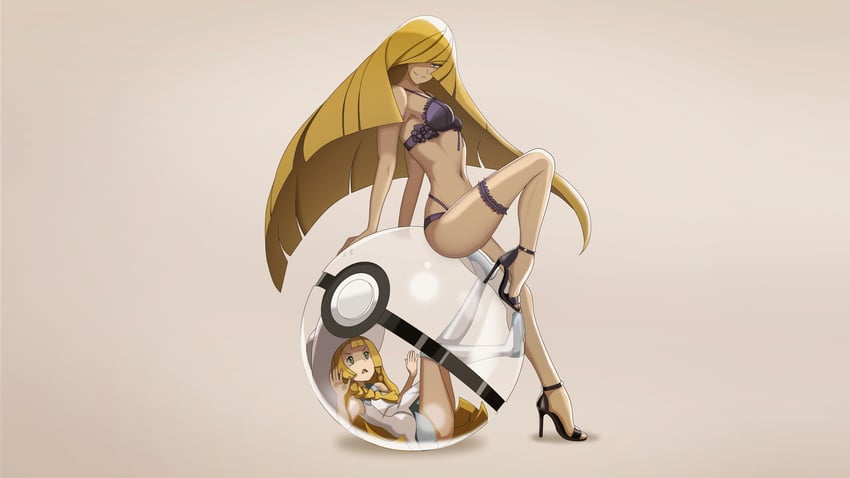 lillie and lusamine (pokemon and 1 more) drawn by vivivoovoo