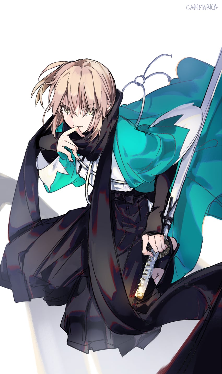 okita souji (fate and 1 more) drawn by carimarica