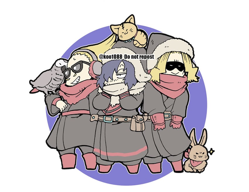 aizawa shota, yagi toshinori, and present mic (boku no hero academia) drawn by koo1088