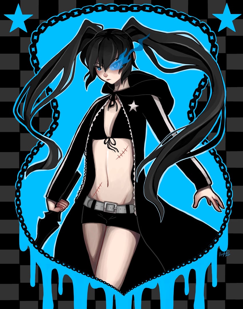 black rock shooter (black rock shooter) drawn by kayla_speciale