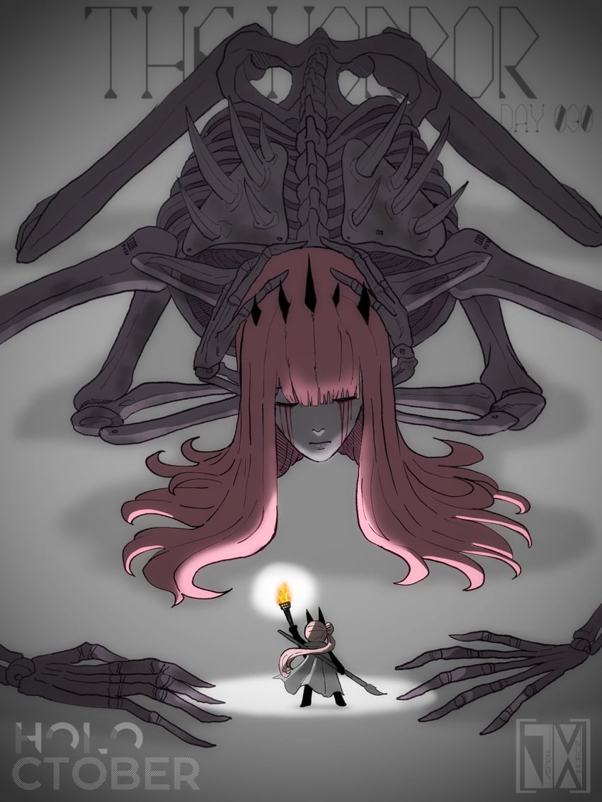 mori calliope and airani iofifteen (hololive and 3 more) drawn by jasper_xandros