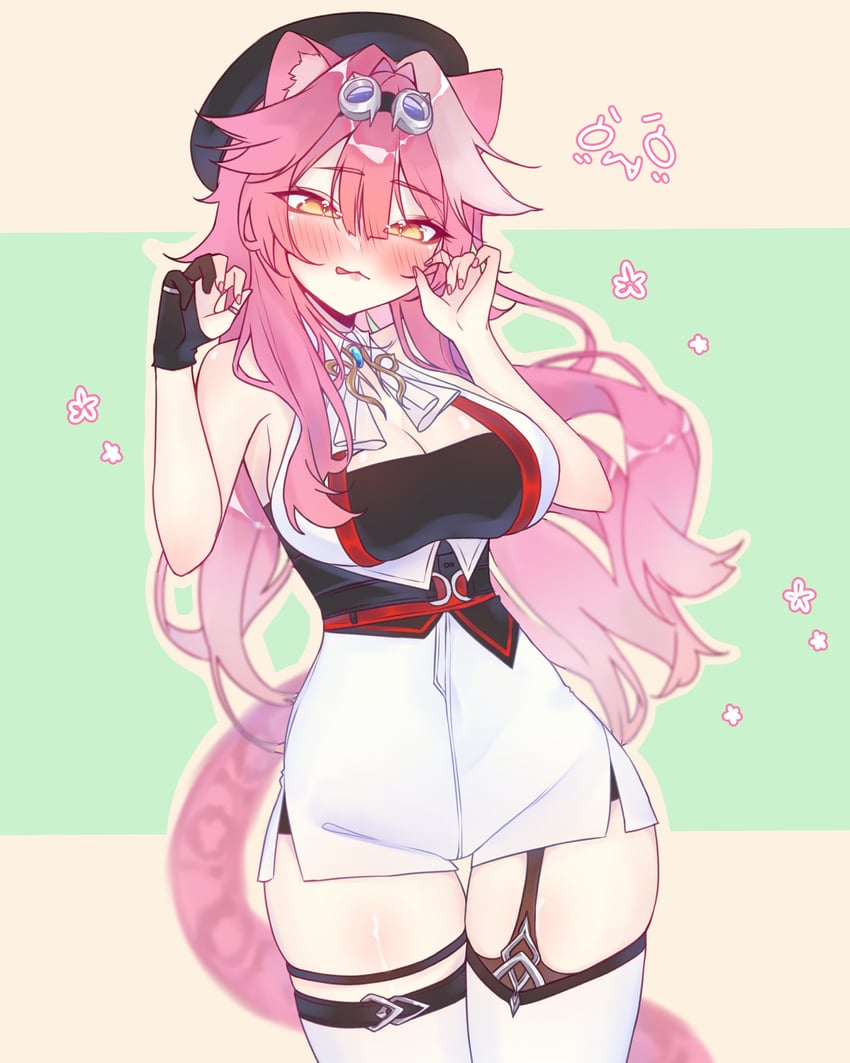 raora panthera (hololive and 1 more) drawn by hoshiiii_art