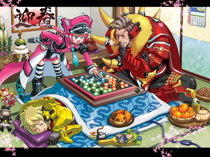 crimrose, ivis, c.s., icy, lios, and 1 more (cosmic break) drawn by lovezawa