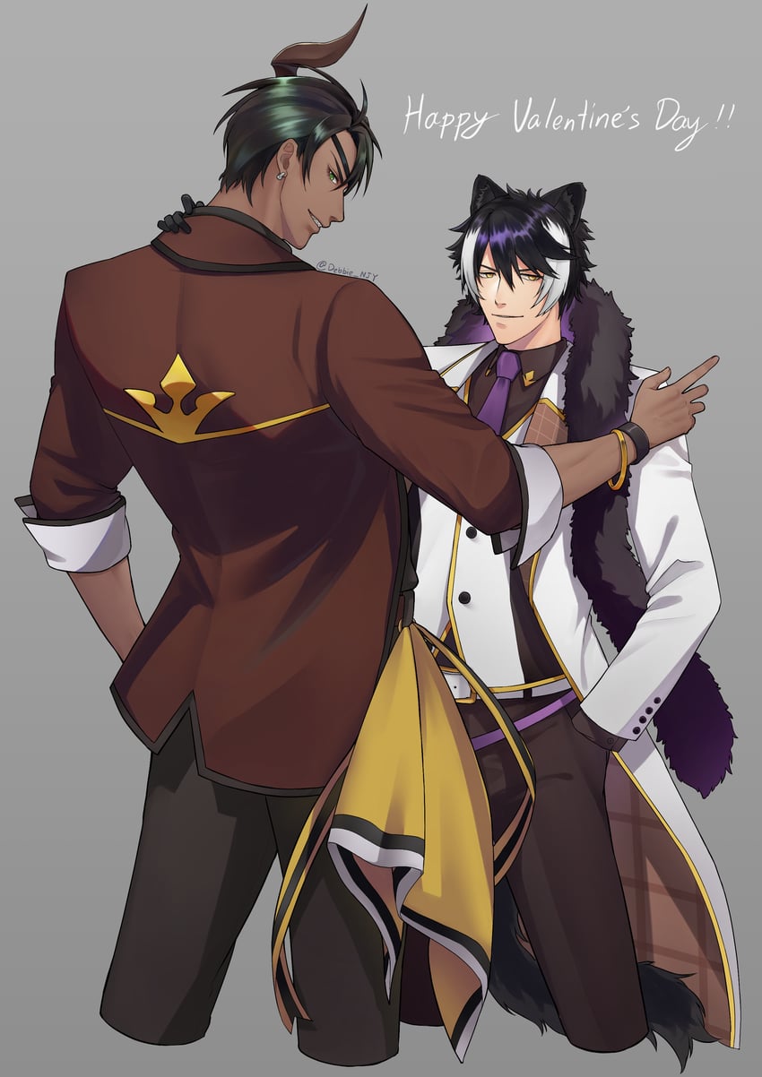 kageyama shien and aragami oga (holostars) drawn by debbie_njy