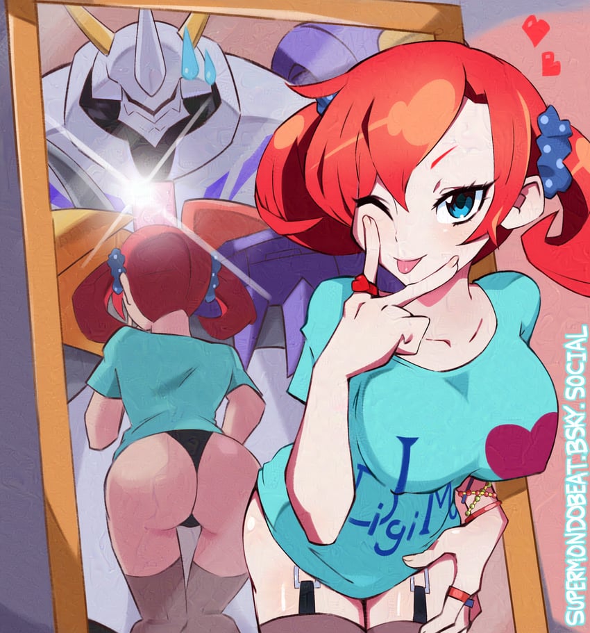 omegamon and shiramine nokia (digimon and 1 more) drawn by supermondobeat