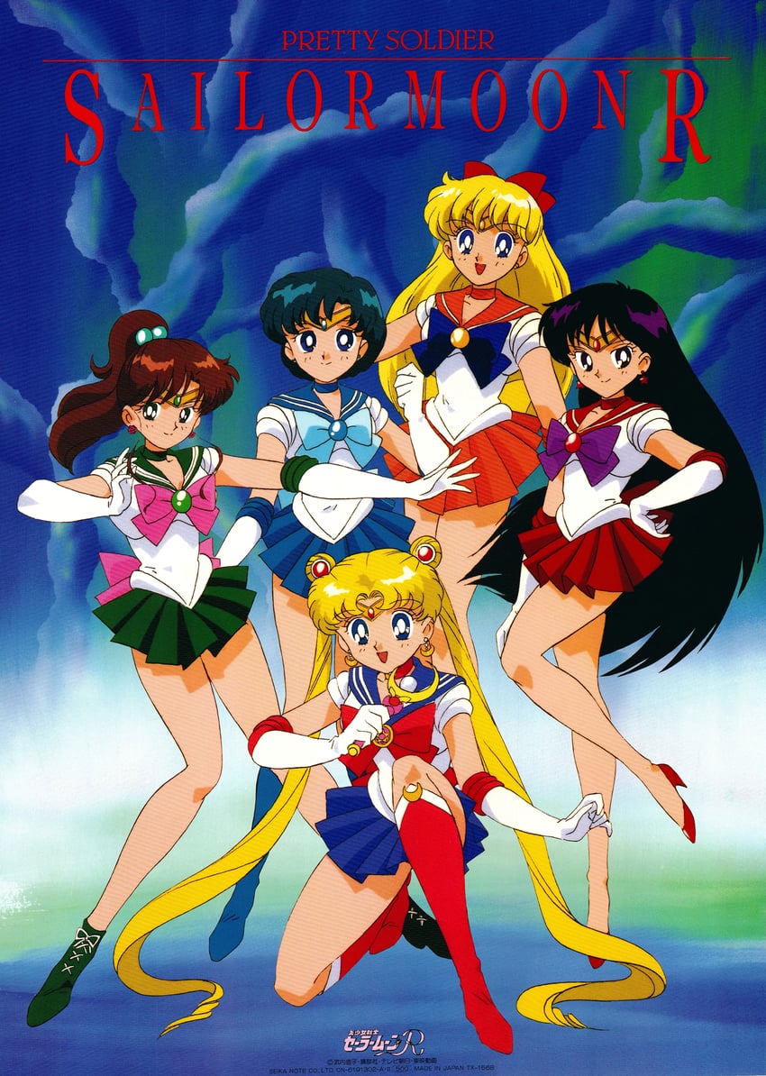 tsukino usagi, sailor moon, mizuno ami, aino minako, hino rei, and 5 more (bishoujo senshi sailor moon and 1 more) drawn by tadano_kazuko