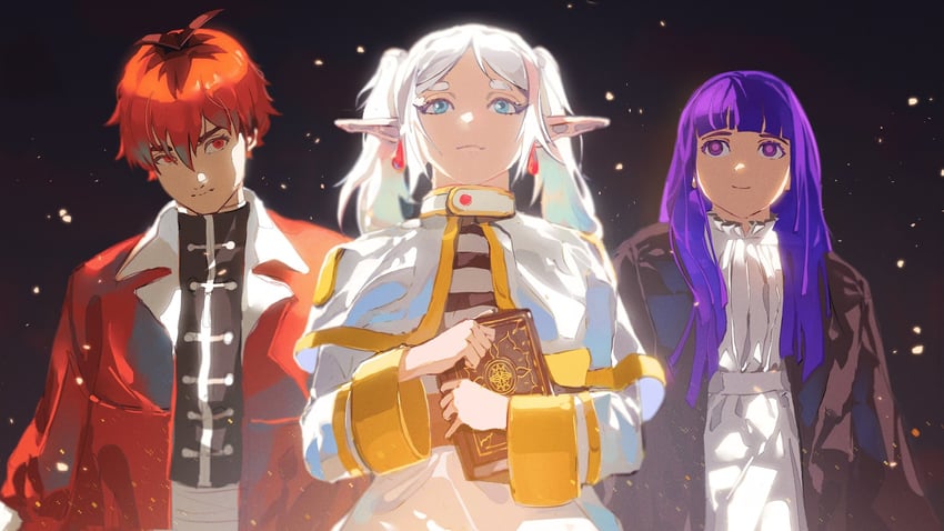 frieren, fern, and stark (sousou no frieren) drawn by daniel_(zaijoubu)