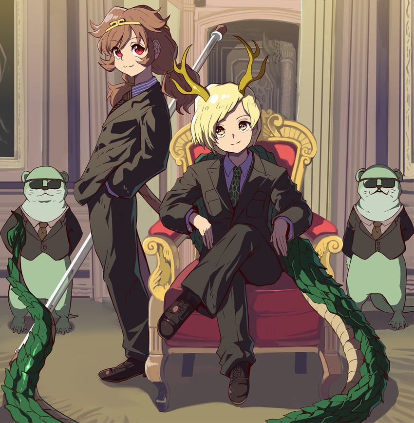 kicchou yachie and son biten (touhou and 1 more) drawn by syope