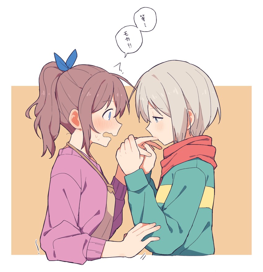 aoba moca and yamabuki saya (bang dream!) drawn by coldcat.