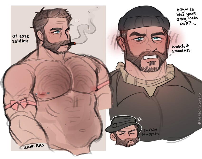 captain price (call of duty and 1 more) drawn by wow9bro
