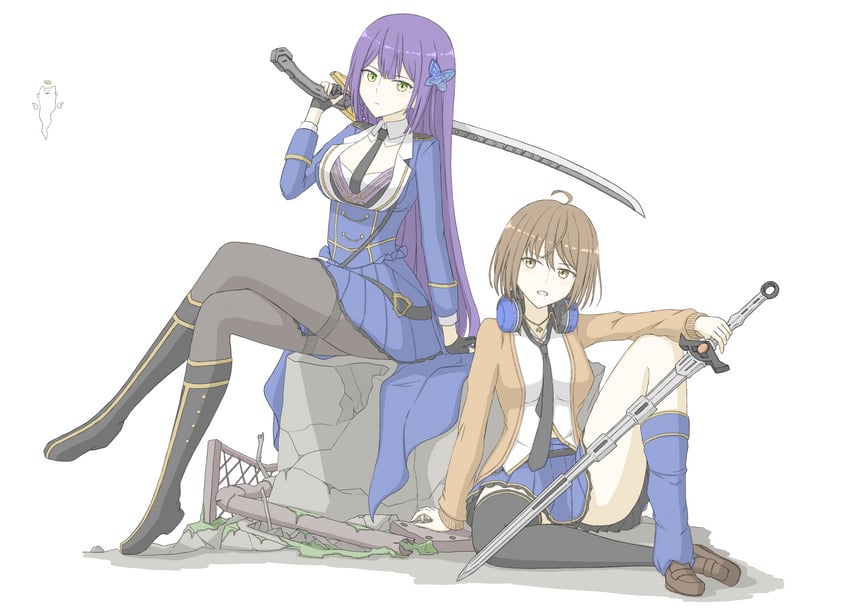 funada kiito and kawamura yuzuriha (assault lily) drawn by tsukimizake