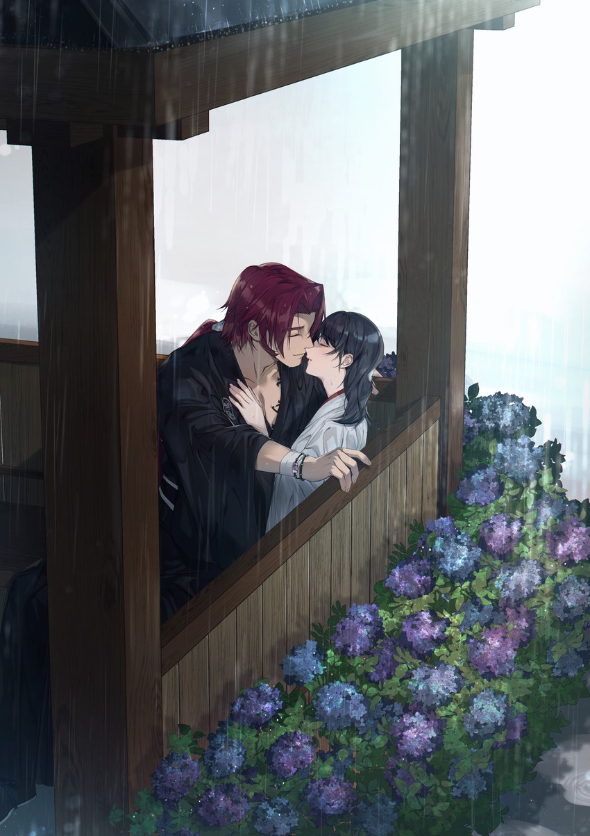 saniwa, female saniwa, and tonbokiri (touken ranbu) drawn by onota_(fkdx2243)