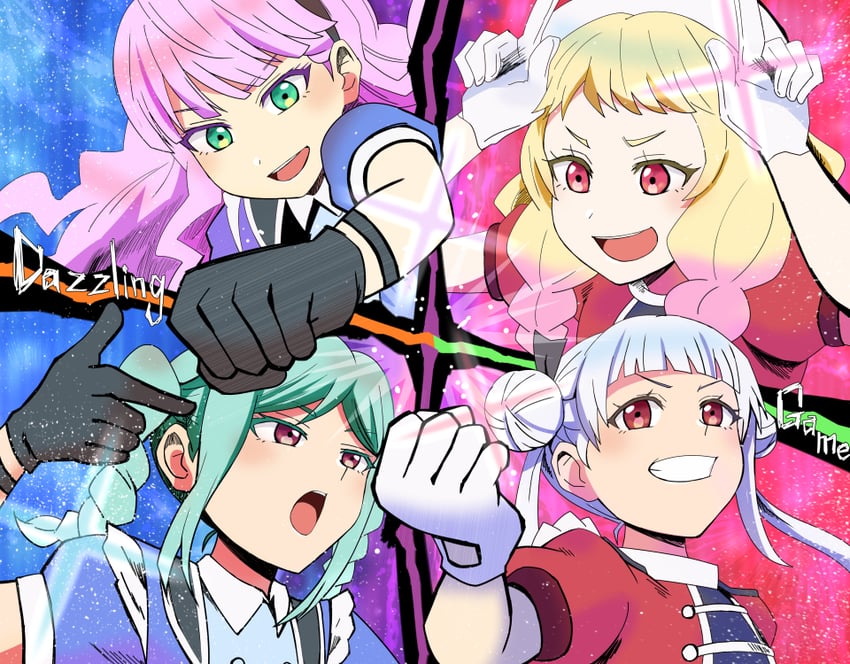 arashi chisato, onitsuka natsumi, wien margarete, and onitsuka tomari (love live! and 1 more) drawn by coco_apollon