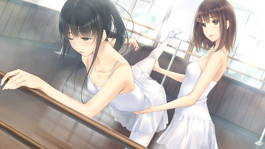 shirahane suou and kousaka mayuri (flowers) drawn by sugina_miki