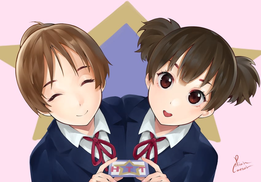 hirasawa ui and suzuki jun (k-on!) drawn by piancaesar