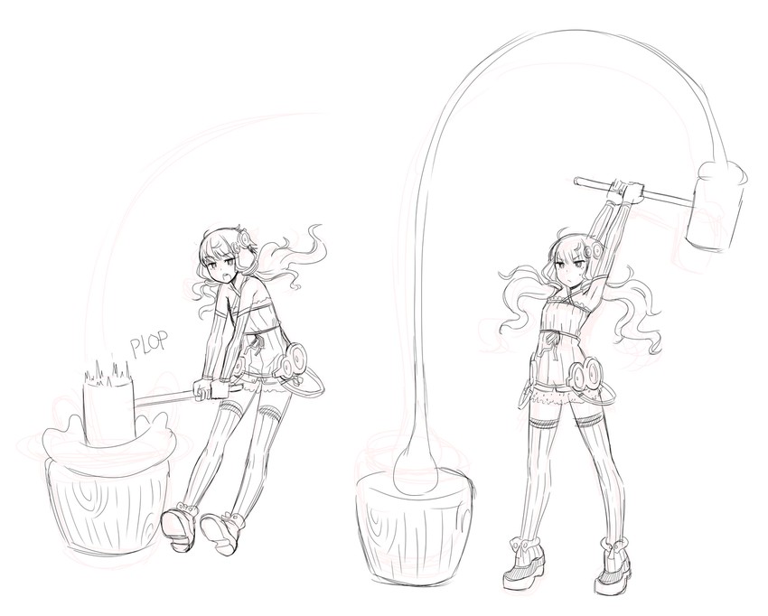 yuzuki yukari (vocaloid and 1 more) drawn by kekekeke