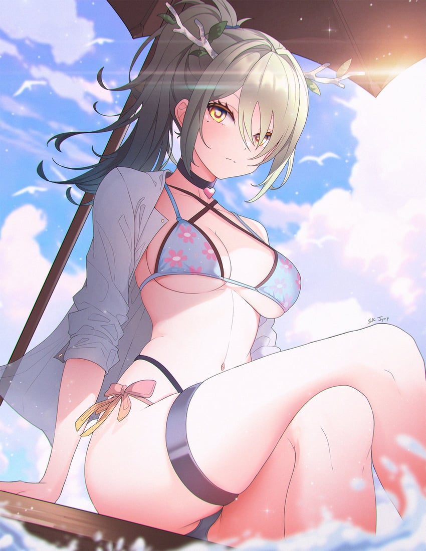 ceres fauna (hololive and 1 more) drawn by sk_jynx